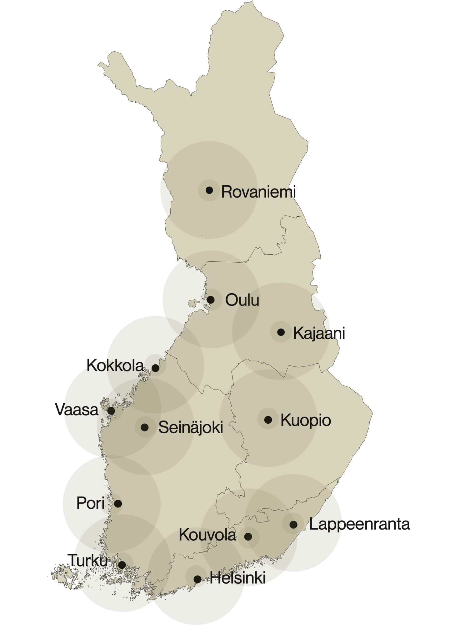 Preston toimipisteet kartalla