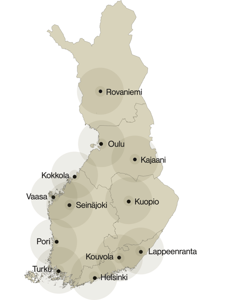 Preston toimipisteet kartta