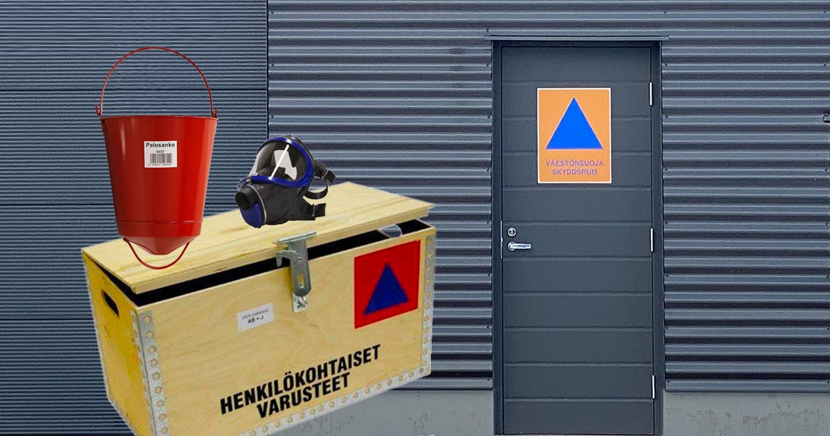 Tilaa väestönsuojan varusteet prestolta